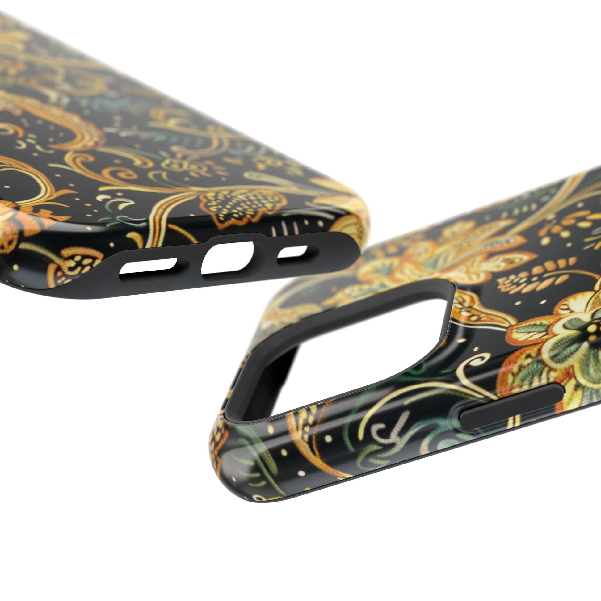 Floral Gold Scroll Magnetic Impact - Resistant Phone Case - DIGITAL X