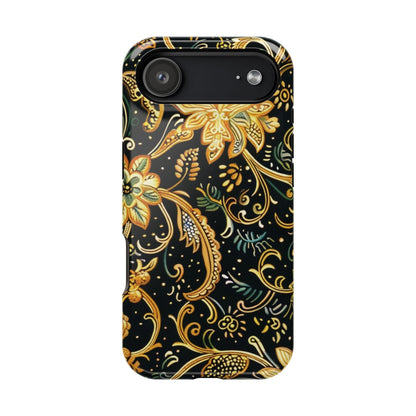 Floral Gold Scroll Magnetic Impact - Resistant Phone Case - DIGITAL X