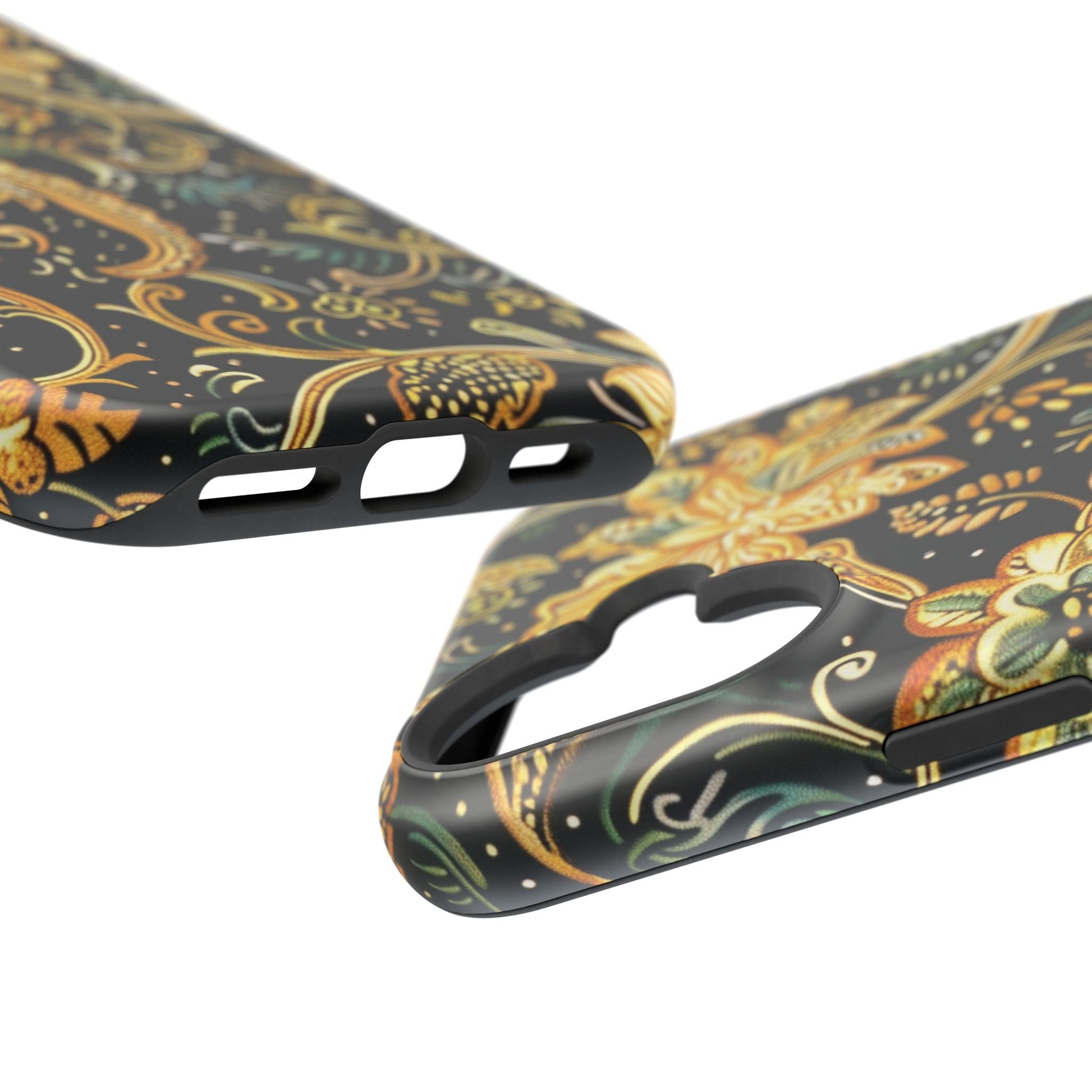 Floral Gold Scroll Magnetic Impact - Resistant Phone Case - DIGITAL X