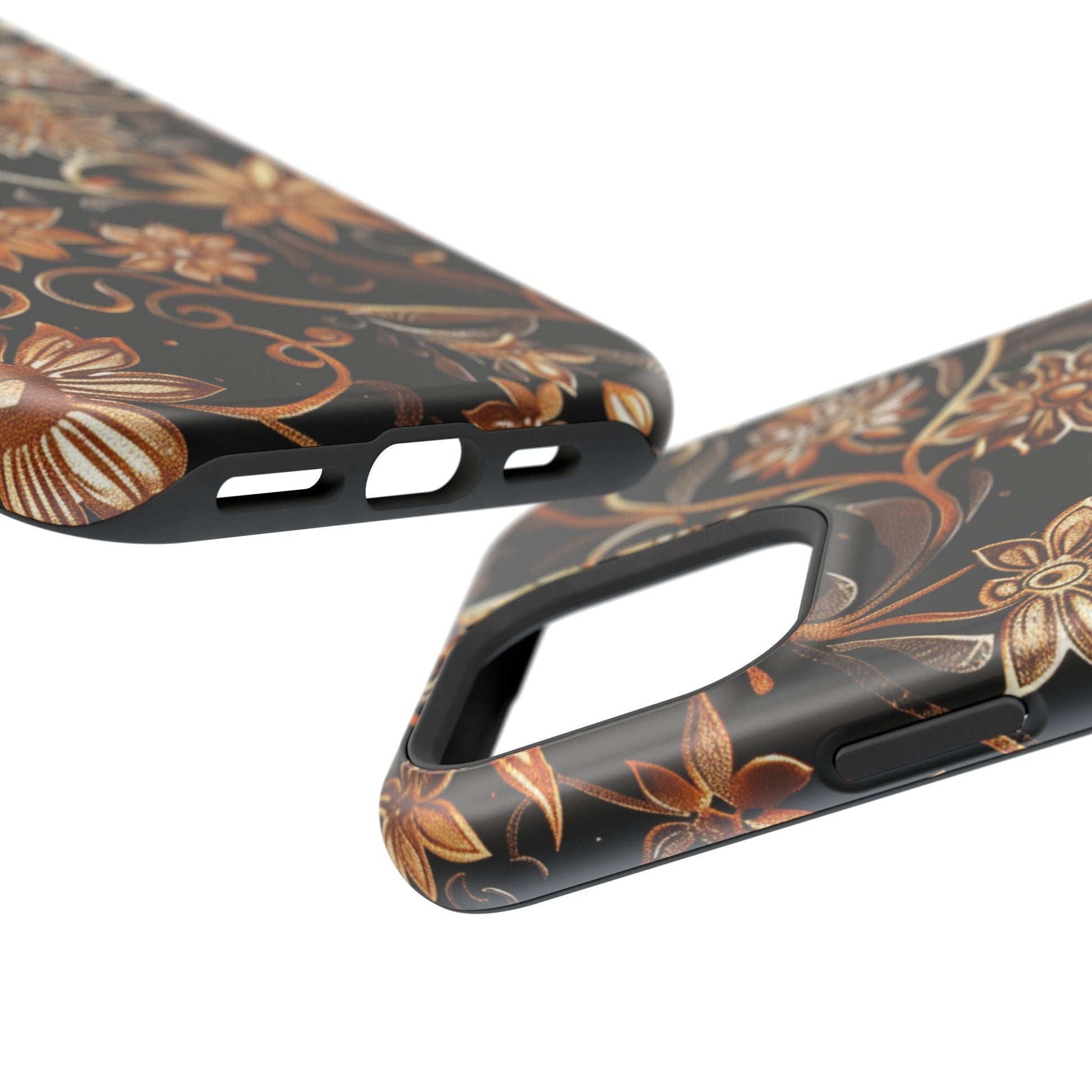 Floral Gold Scroll Phone Case — Magnetic Impact - Resistant - DIGITAL X