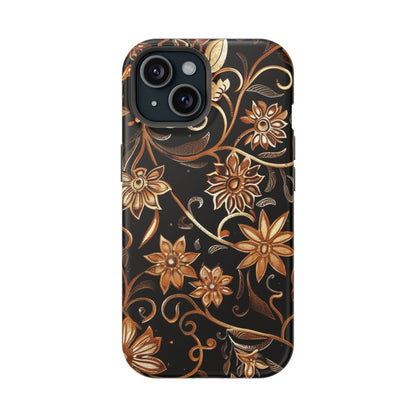 Floral Gold Scroll Phone Case — Magnetic Impact - Resistant - DIGITAL X