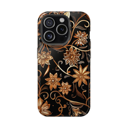 Floral Gold Scroll Phone Case — Magnetic Impact - Resistant - DIGITAL X