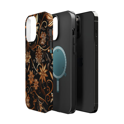 Floral Gold Scroll Phone Case — Magnetic Impact - Resistant - DIGITAL X