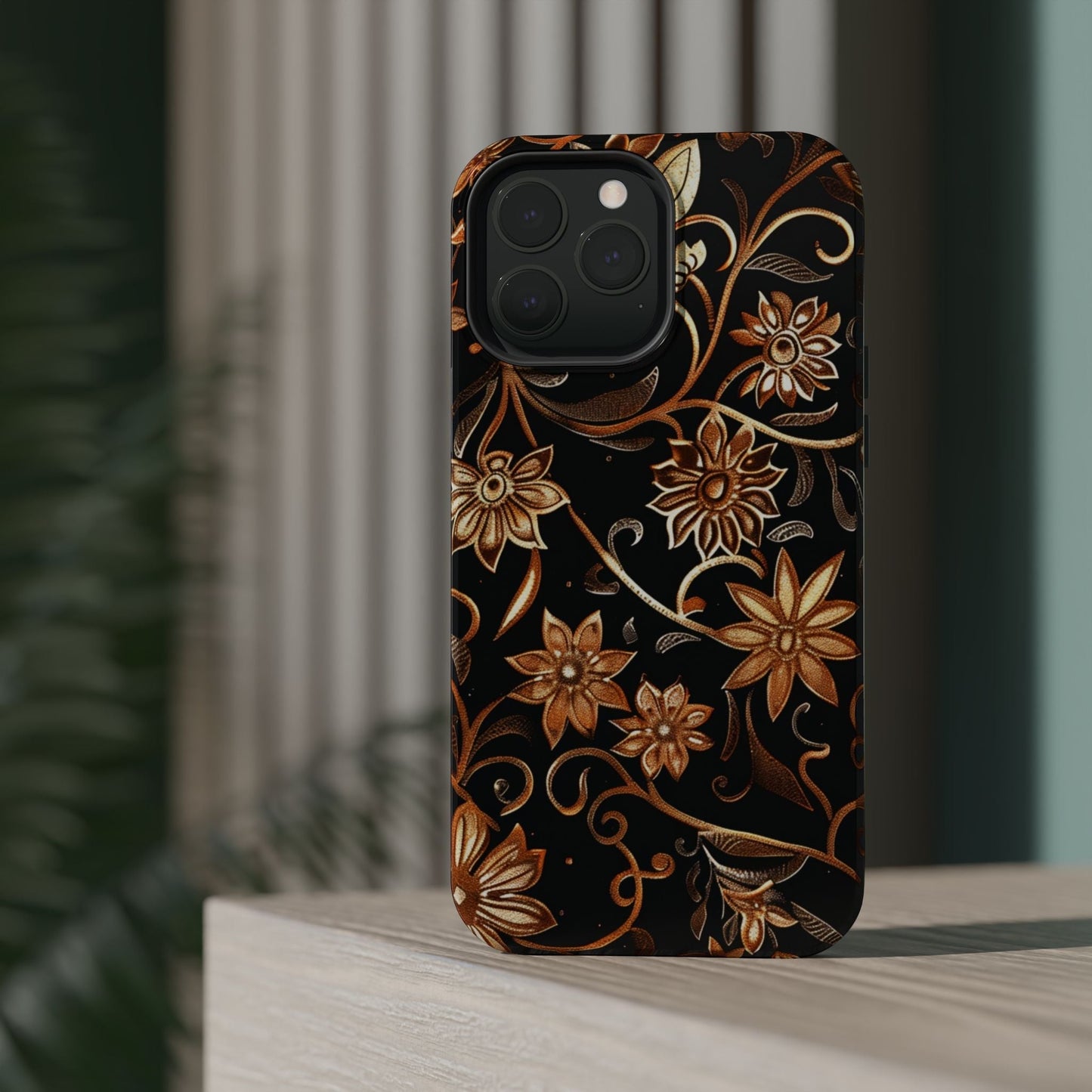 Floral Gold Scroll Phone Case — Magnetic Impact - Resistant - DIGITAL X