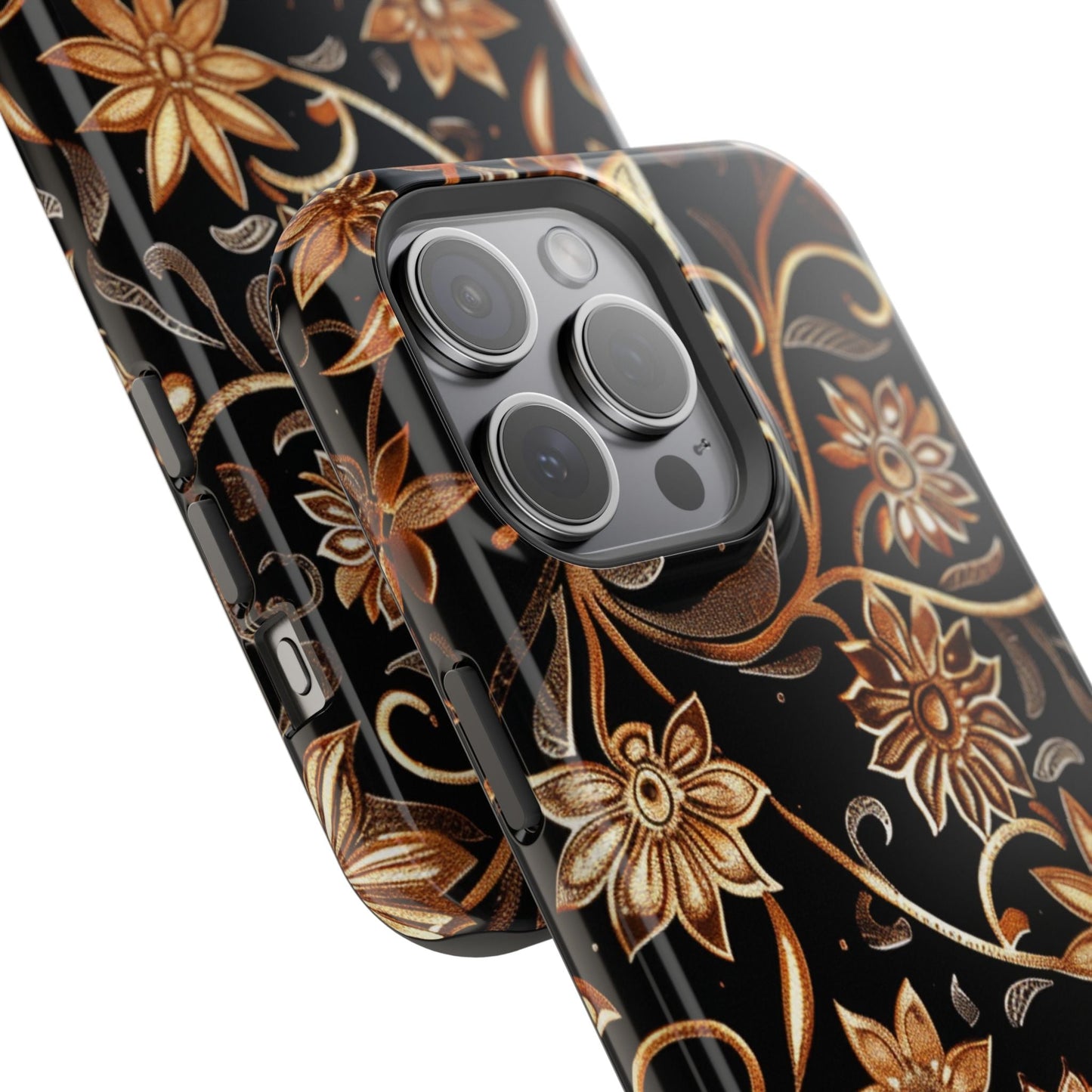 Floral Gold Scroll Phone Case — Magnetic Impact - Resistant - DIGITAL X