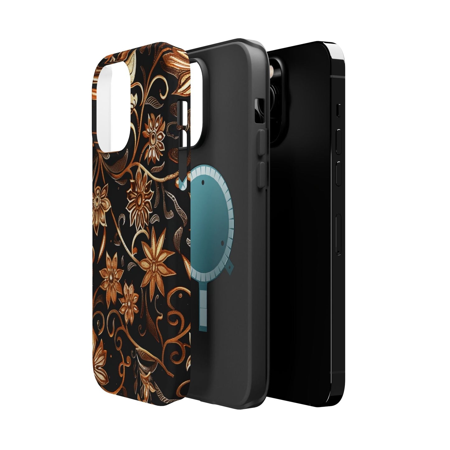Floral Gold Scroll Phone Case — Magnetic Impact - Resistant - DIGITAL X