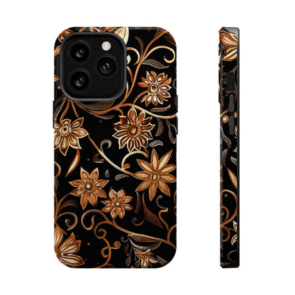 Floral Gold Scroll Phone Case — Magnetic Impact - Resistant - DIGITAL X