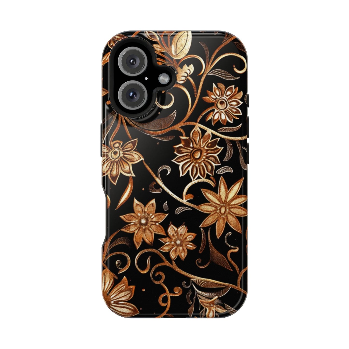 Floral Gold Scroll Phone Case — Magnetic Impact - Resistant - DIGITAL X