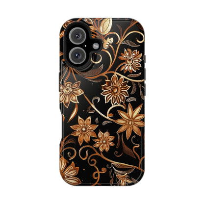Floral Gold Scroll Phone Case — Magnetic Impact - Resistant - DIGITAL X
