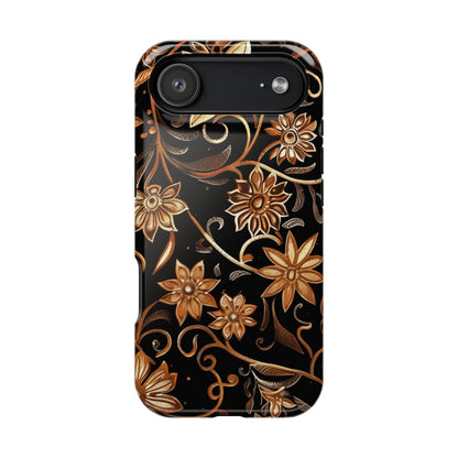 Floral Gold Scroll Phone Case — Magnetic Impact - Resistant - DIGITAL X
