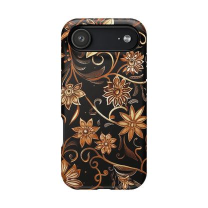 Floral Gold Scroll Phone Case — Magnetic Impact - Resistant - DIGITAL X