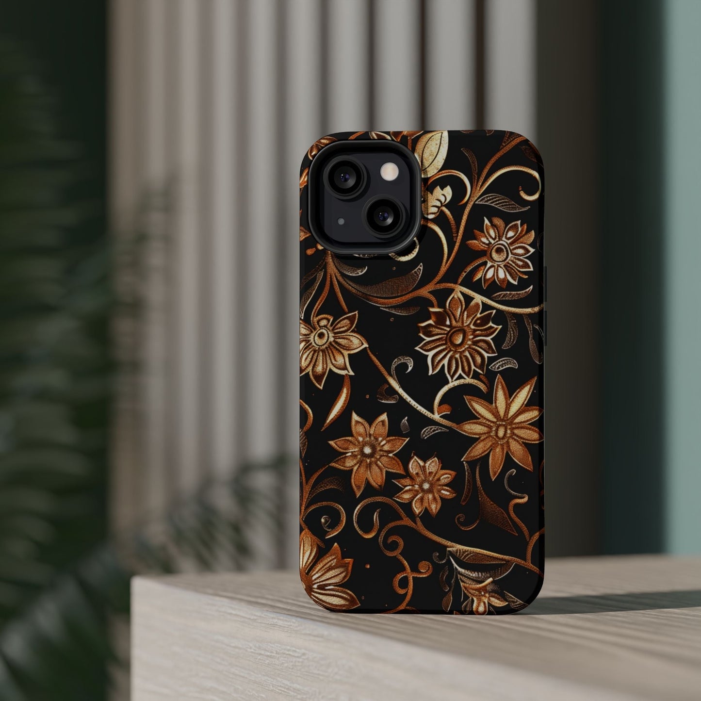 Floral Gold Scroll Phone Case — Magnetic Impact - Resistant - DIGITAL X