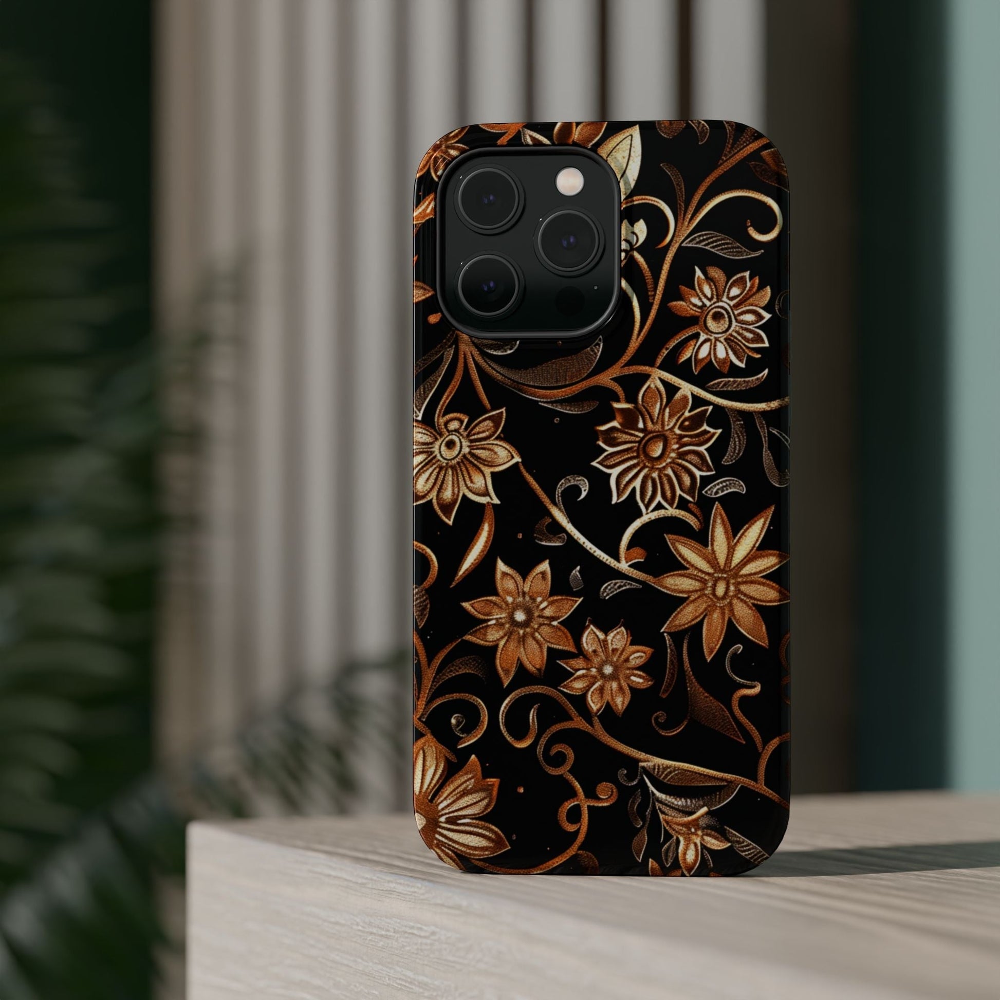 Floral Gold Scroll Phone Case — Magnetic Impact - Resistant - DIGITAL X