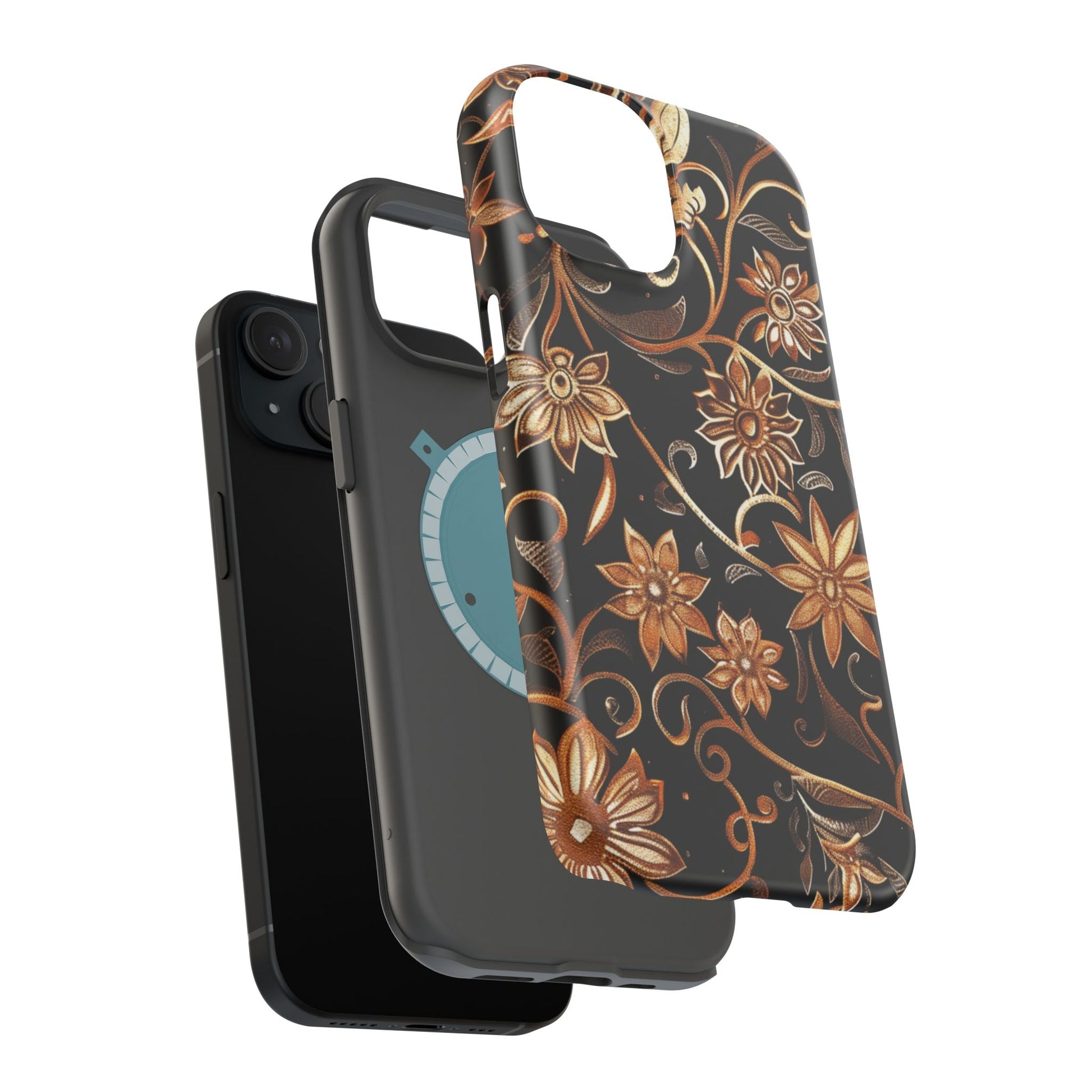 Floral Gold Scroll Phone Case — Magnetic Impact - Resistant - DIGITAL X