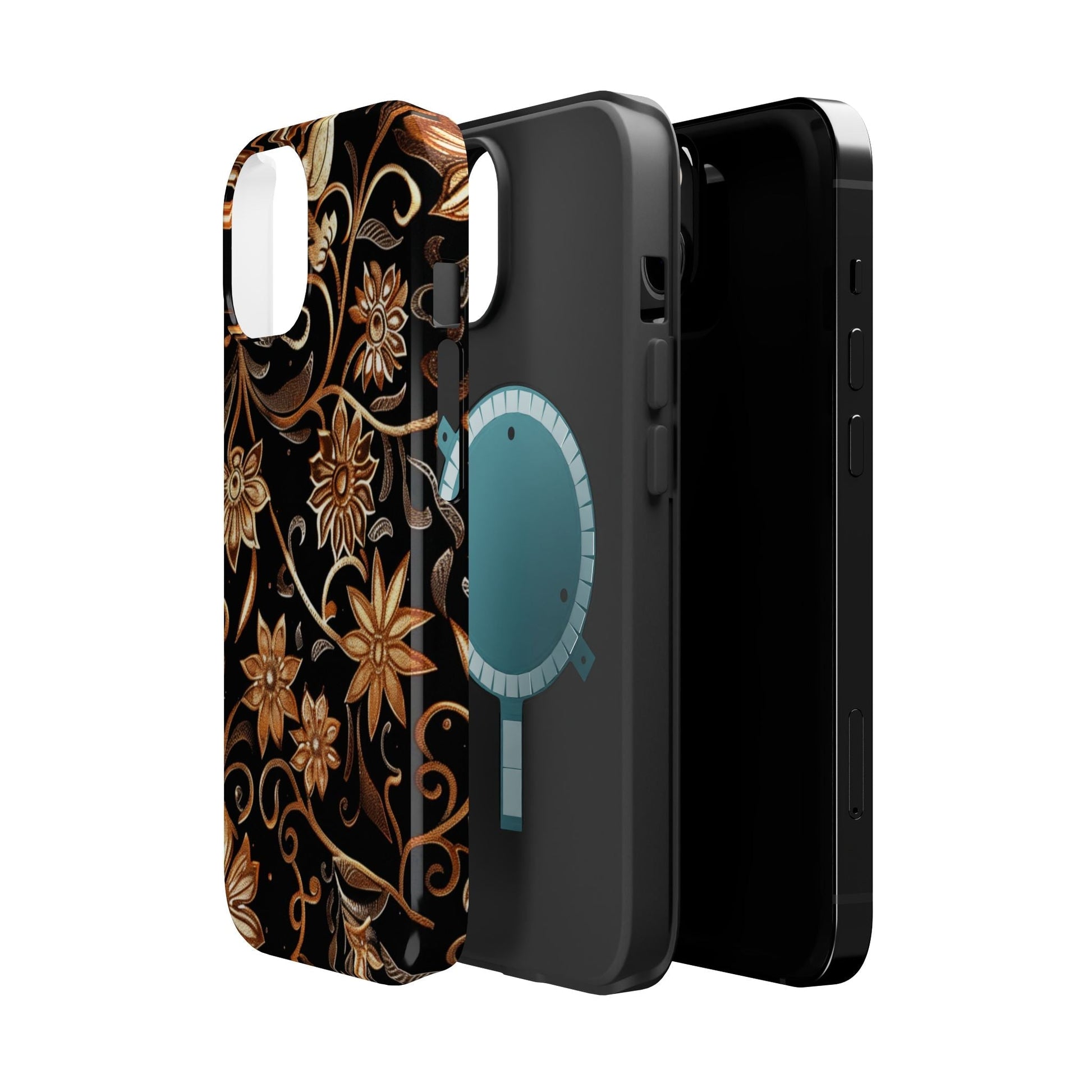 Floral Gold Scroll Phone Case — Magnetic Impact - Resistant - DIGITAL X