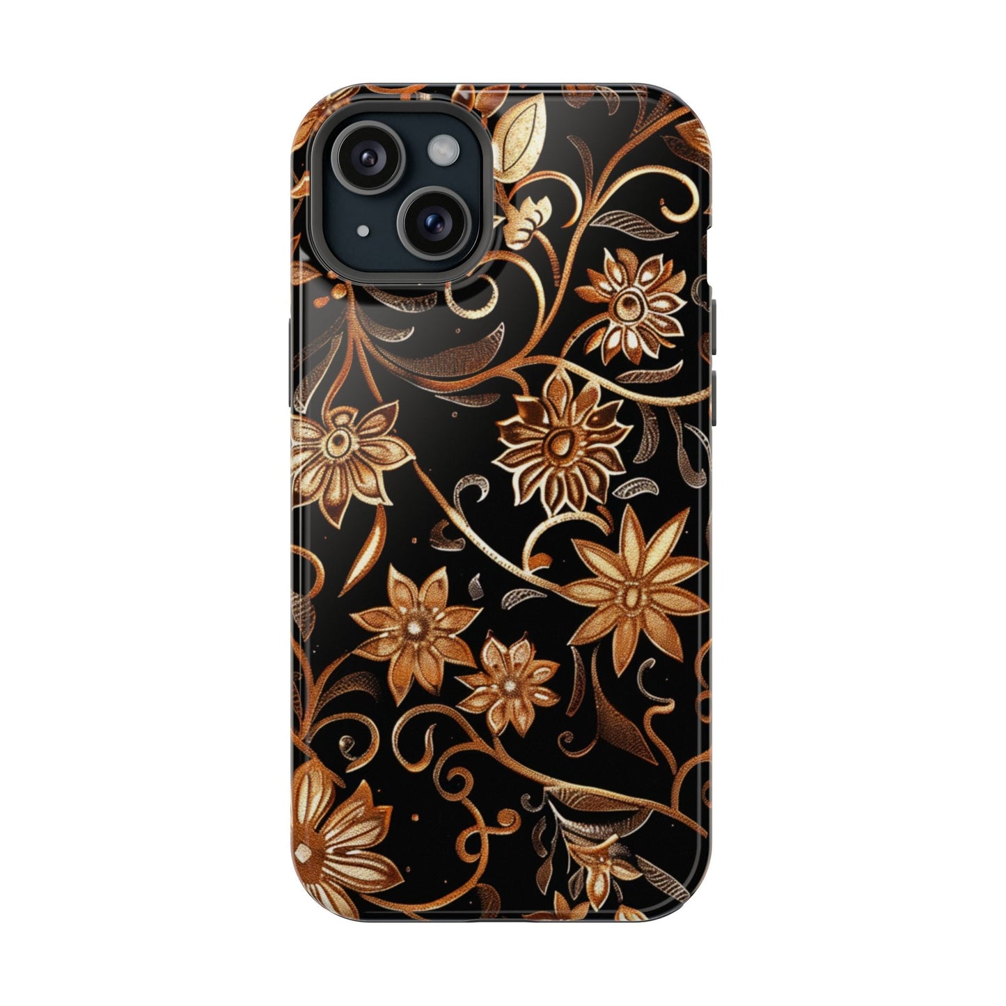 Floral Gold Scroll Phone Case — Magnetic Impact - Resistant - DIGITAL X