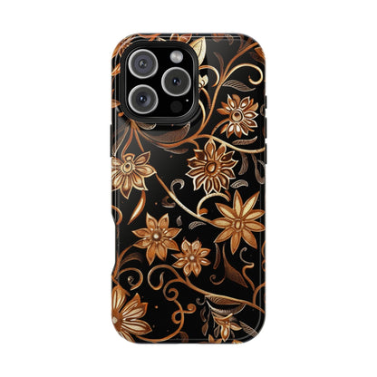 Floral Gold Scroll Phone Case — Magnetic Impact - Resistant - DIGITAL X