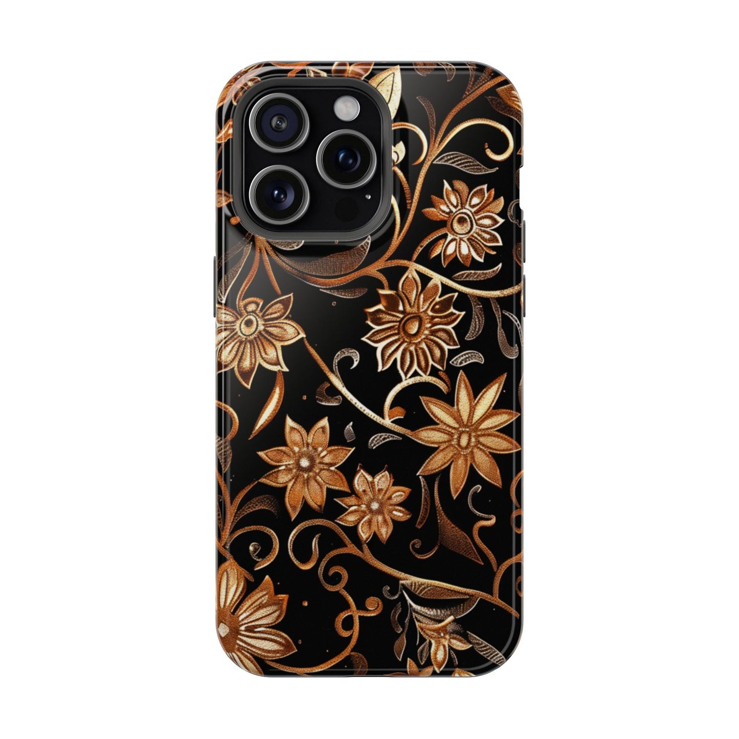 Floral Gold Scroll Phone Case — Magnetic Impact - Resistant - DIGITAL X