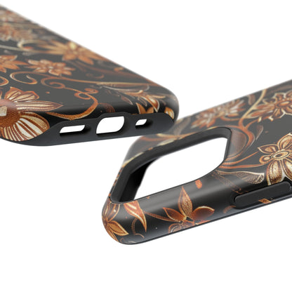 Floral Gold Scroll Phone Case — Magnetic Impact - Resistant - DIGITAL X