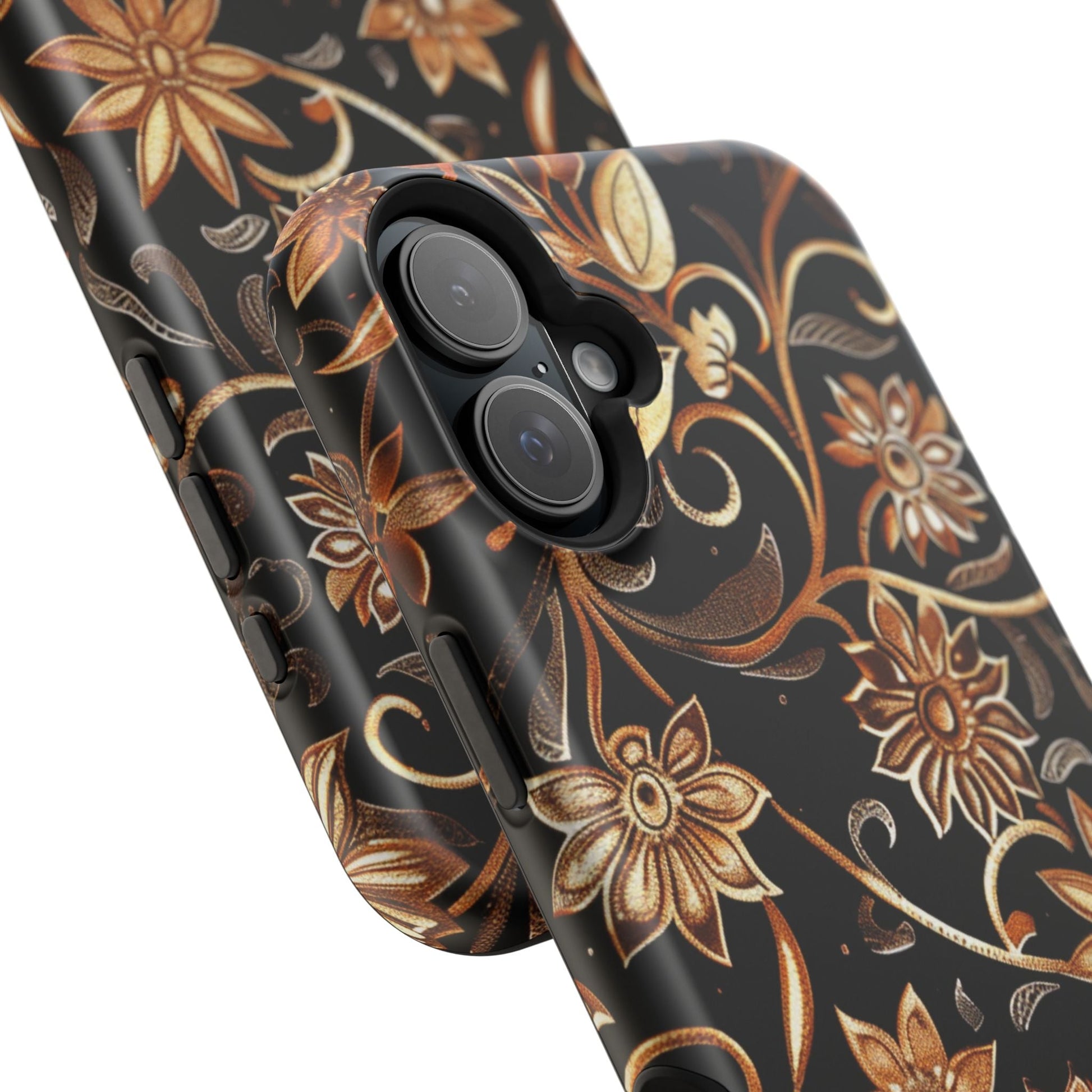 Floral Gold Scroll Phone Case — Magnetic Impact - Resistant - DIGITAL X