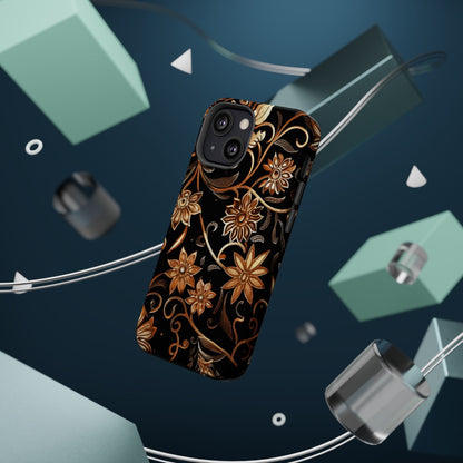 Floral Gold Scroll Phone Case — Magnetic Impact - Resistant - DIGITAL X