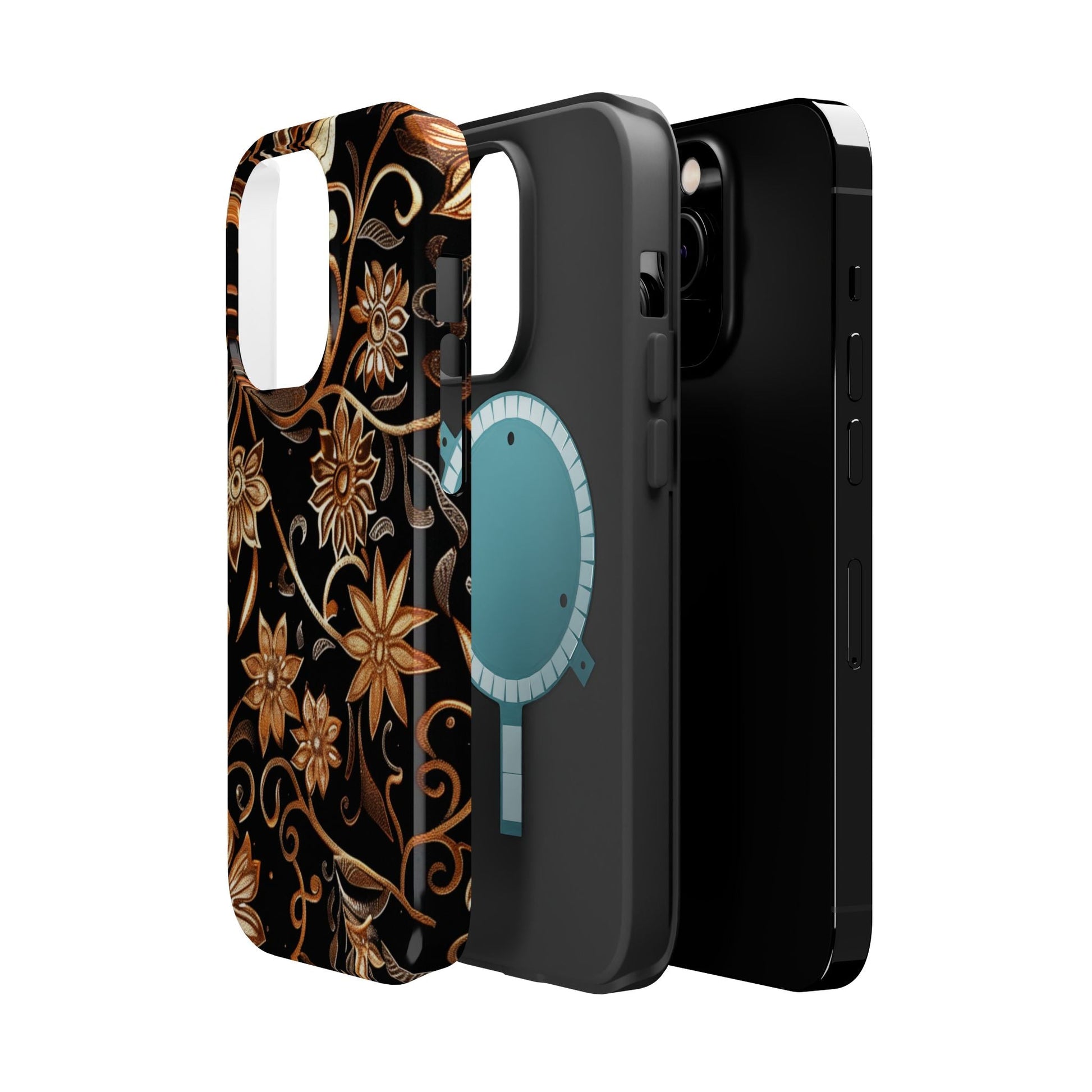 Floral Gold Scroll Phone Case — Magnetic Impact - Resistant - DIGITAL X