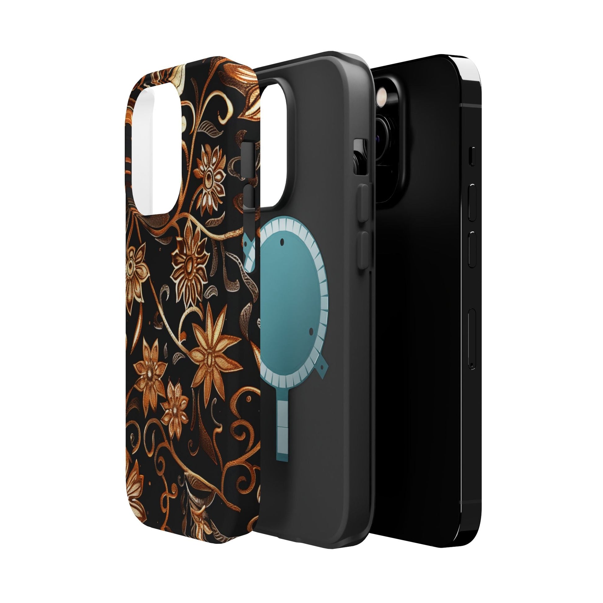 Floral Gold Scroll Phone Case — Magnetic Impact - Resistant - DIGITAL X