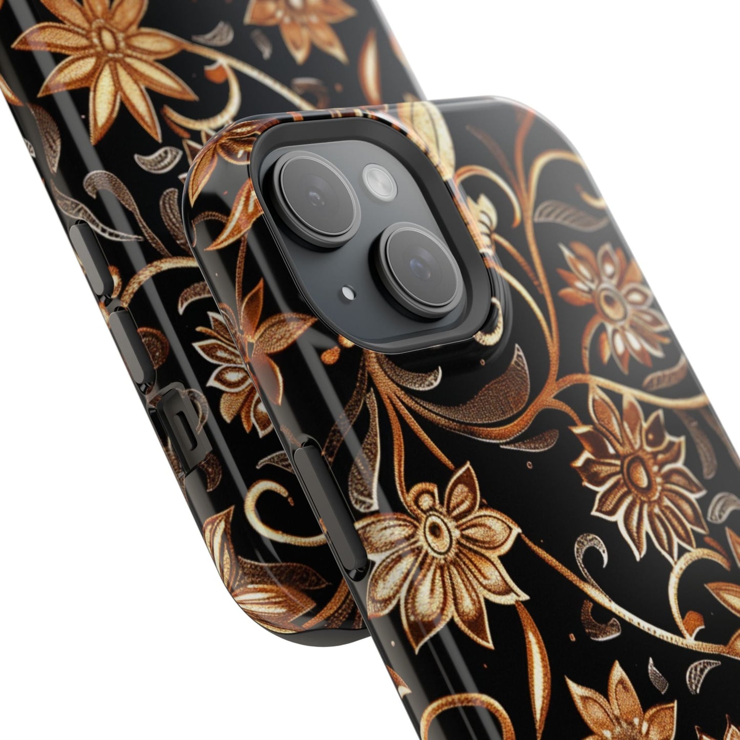 Floral Gold Scroll Phone Case — Magnetic Impact - Resistant - DIGITAL X