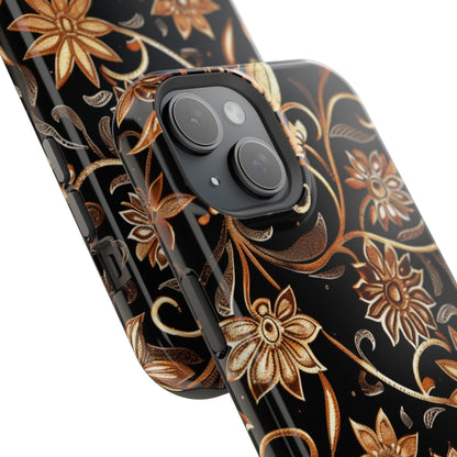 Floral Gold Scroll Phone Case — Magnetic Impact - Resistant - DIGITAL X