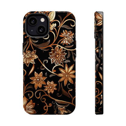 Floral Gold Scroll Phone Case — Magnetic Impact - Resistant - DIGITAL X