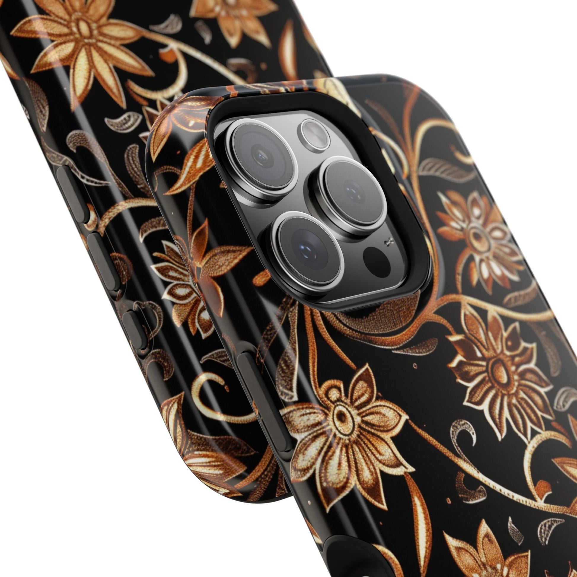 Floral Gold Scroll Phone Case — Magnetic Impact - Resistant - DIGITAL X