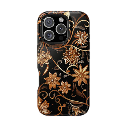 Floral Gold Scroll Phone Case — Magnetic Impact - Resistant - DIGITAL X