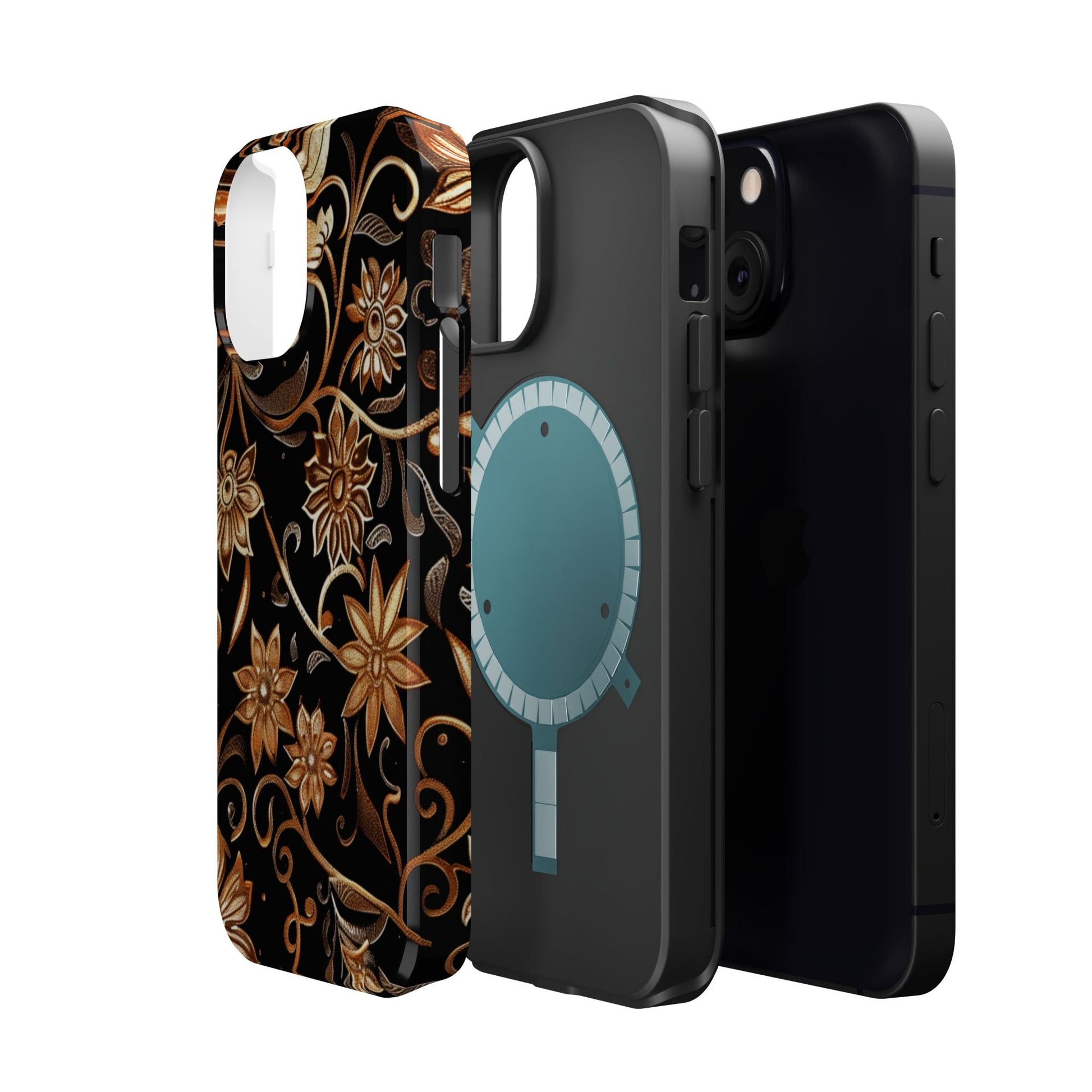 Floral Gold Scroll Phone Case — Magnetic Impact - Resistant - DIGITAL X