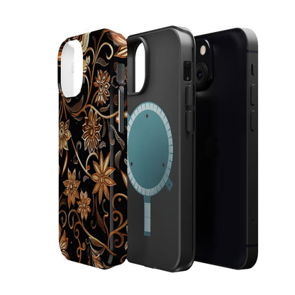 Floral Gold Scroll Phone Case — Magnetic Impact - Resistant - DIGITAL X