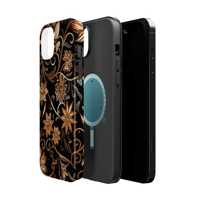 Floral Gold Scroll Phone Case — Magnetic Impact - Resistant - DIGITAL X