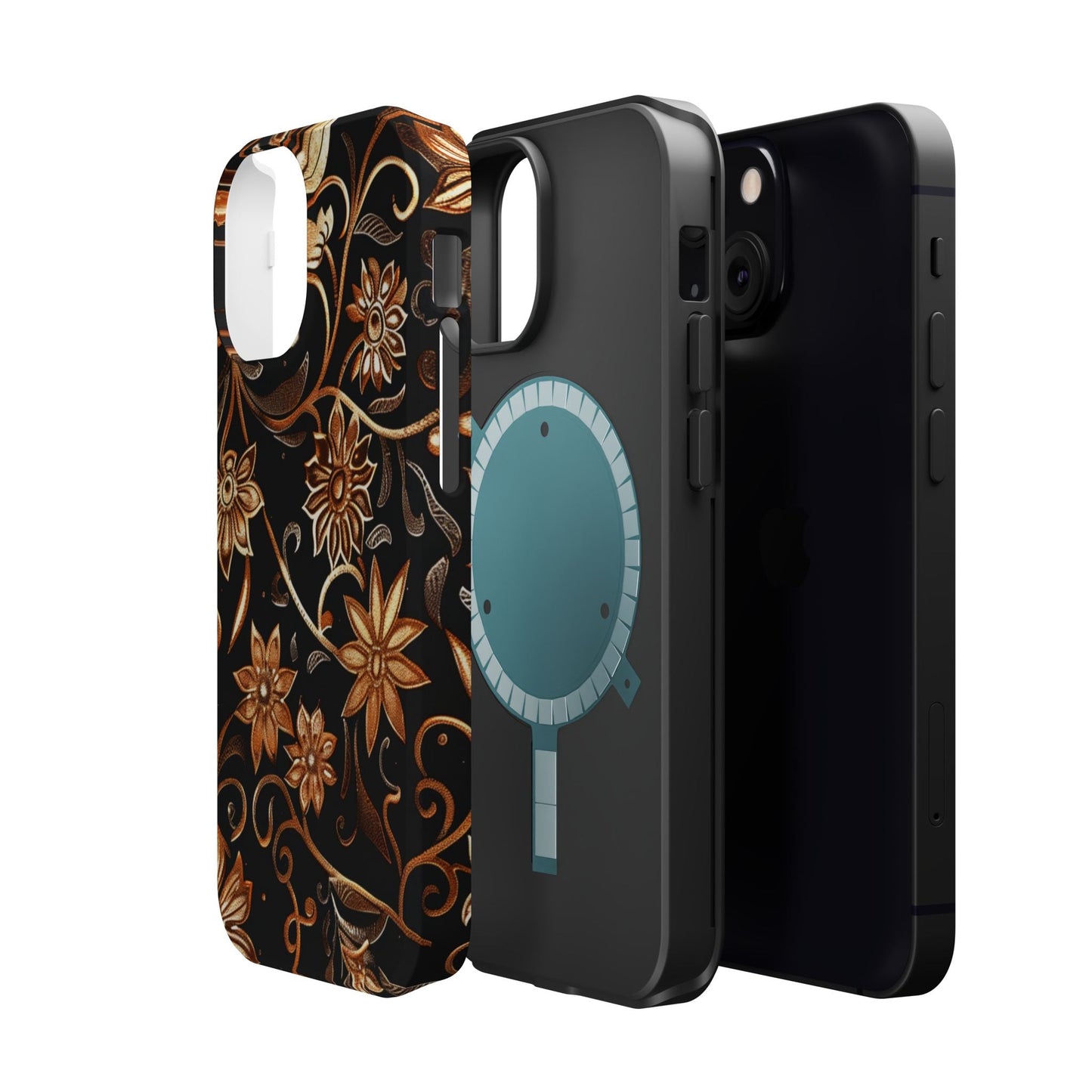 Floral Gold Scroll Phone Case — Magnetic Impact - Resistant - DIGITAL X