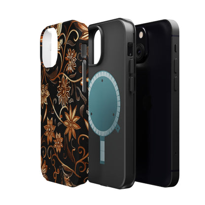 Floral Gold Scroll Phone Case — Magnetic Impact - Resistant - DIGITAL X