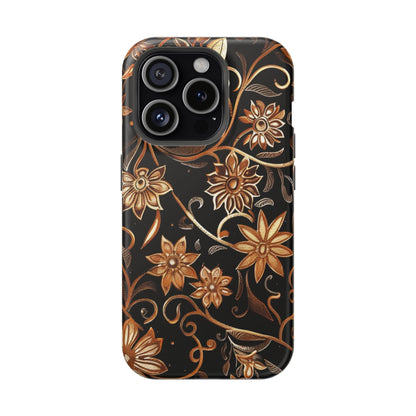 Floral Gold Scroll Phone Case — Magnetic Impact - Resistant - DIGITAL X