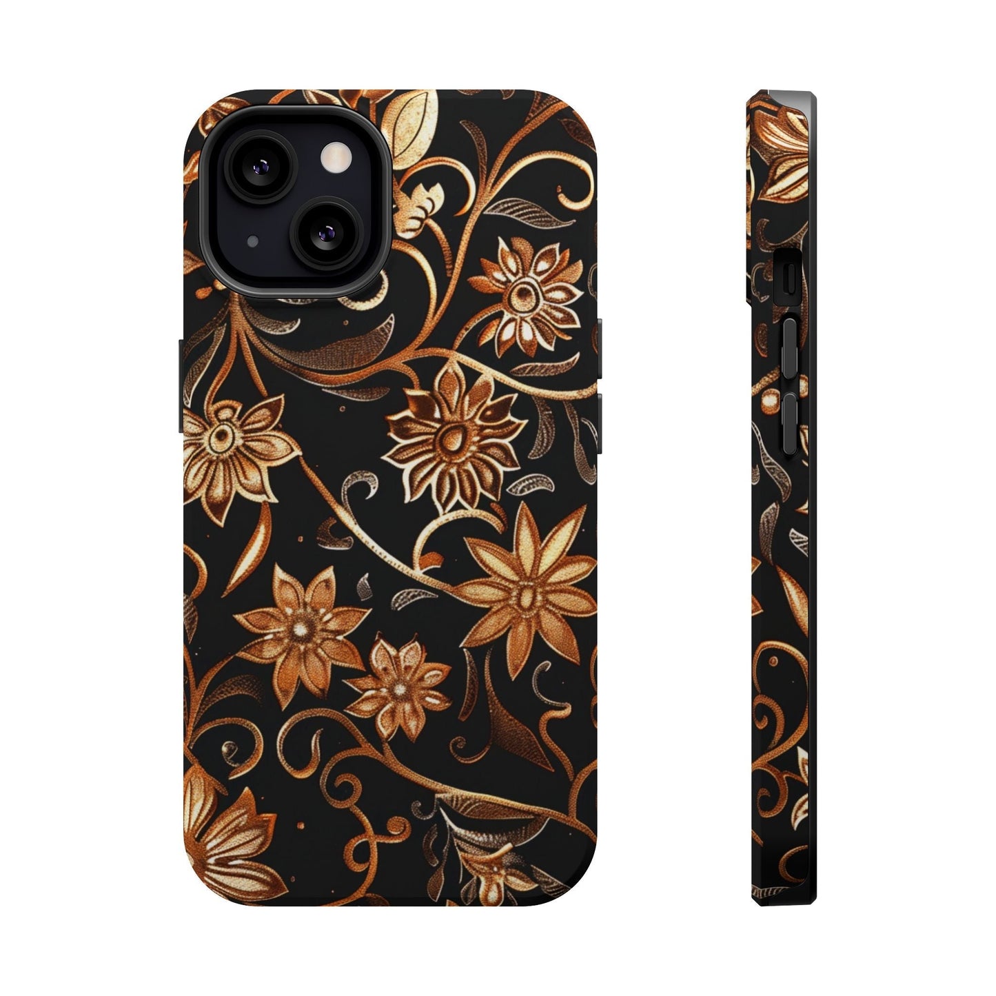 Floral Gold Scroll Phone Case — Magnetic Impact - Resistant - DIGITAL X