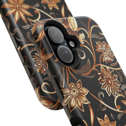 Floral Gold Scroll Phone Case — Magnetic Impact - Resistant - DIGITAL X