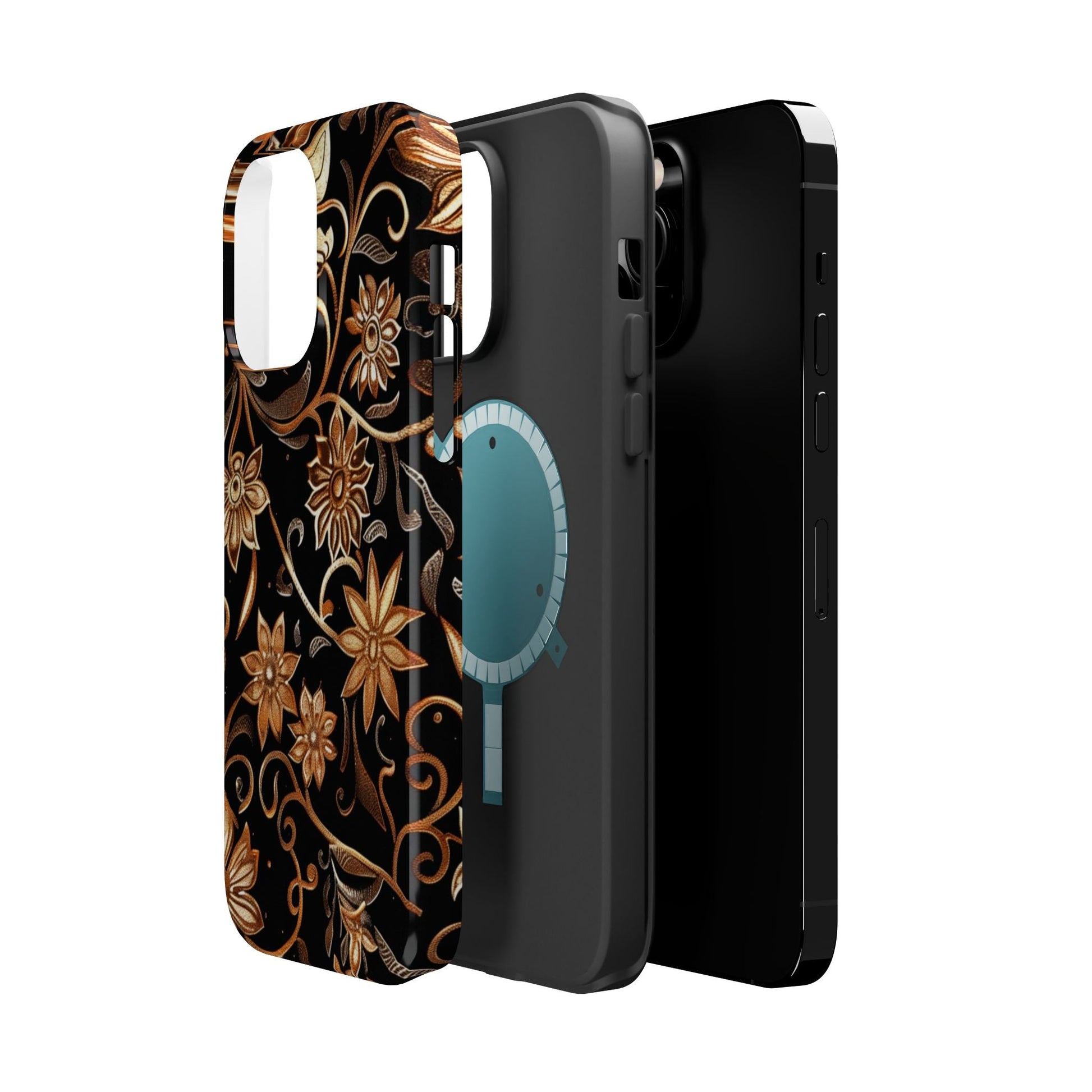 Floral Gold Scroll Phone Case — Magnetic Impact - Resistant - DIGITAL X