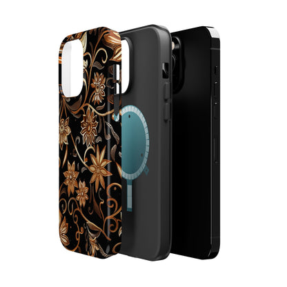 Floral Gold Scroll Phone Case — Magnetic Impact - Resistant - DIGITAL X