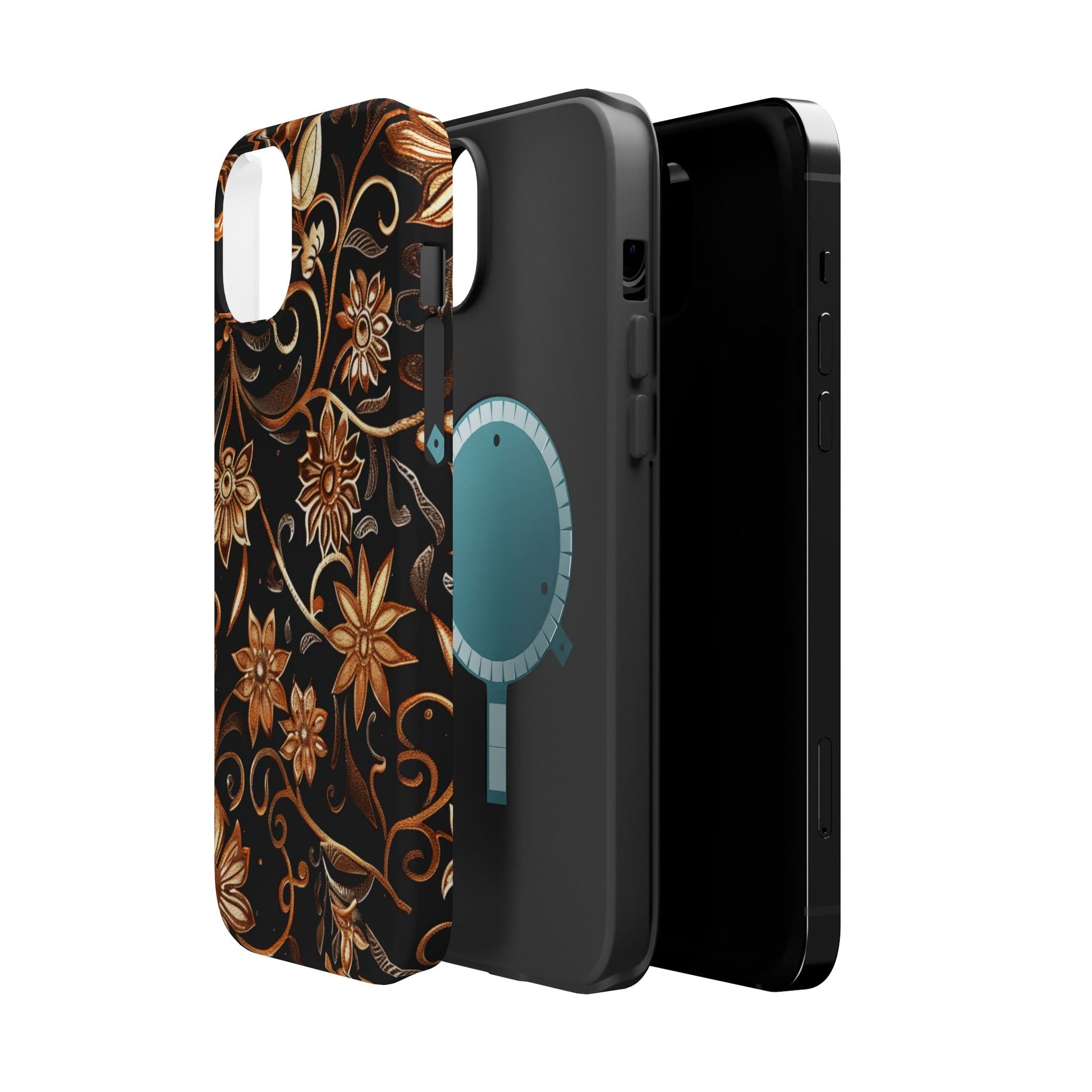 Floral Gold Scroll Phone Case — Magnetic Impact - Resistant - DIGITAL X