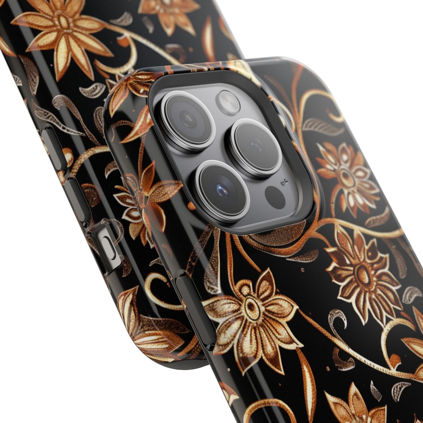 Floral Gold Scroll Phone Case — Magnetic Impact - Resistant - DIGITAL X