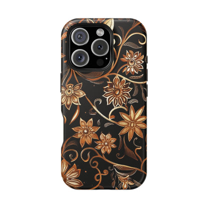 Floral Gold Scroll Phone Case — Magnetic Impact - Resistant - DIGITAL X