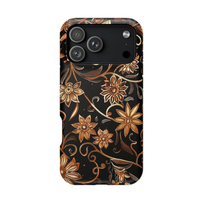 Floral Gold Scroll Phone Case — Magnetic Impact - Resistant - DIGITAL X