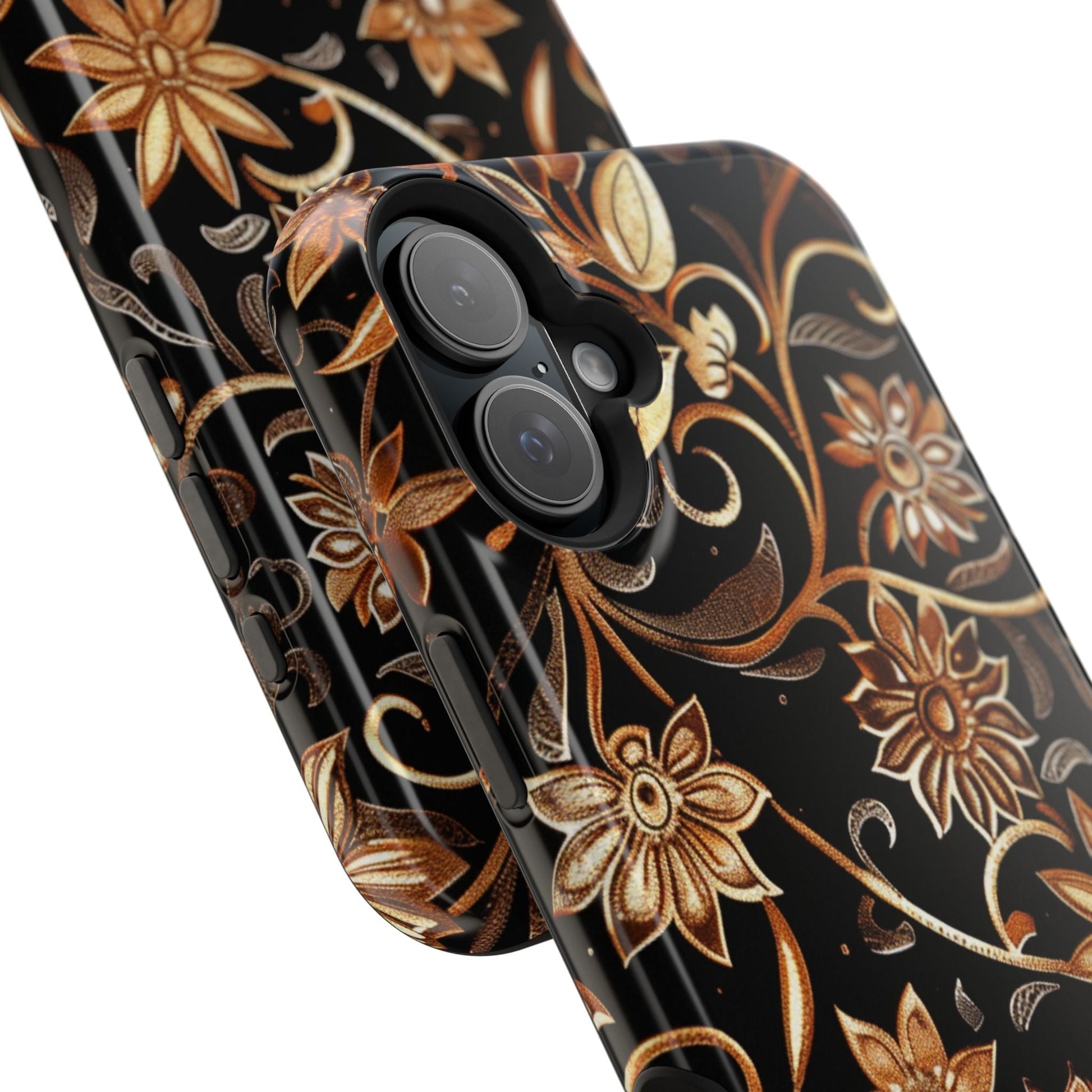 Floral Gold Scroll Phone Case — Magnetic Impact - Resistant - DIGITAL X
