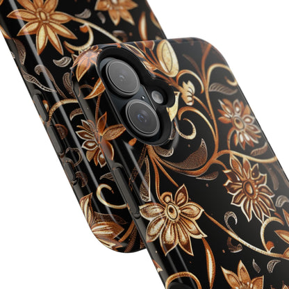 Floral Gold Scroll Phone Case — Magnetic Impact - Resistant - DIGITAL X
