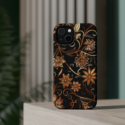 Floral Gold Scroll Phone Case — Magnetic Impact - Resistant - DIGITAL X