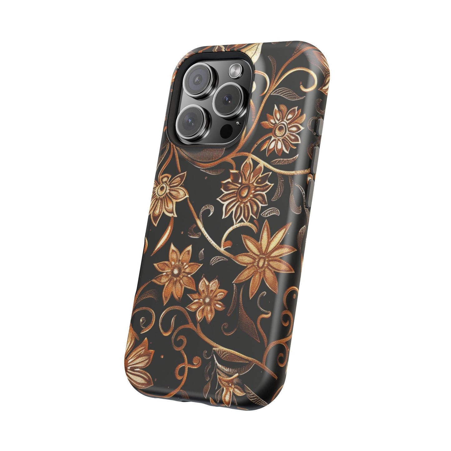 Floral Gold Scroll Phone Case — Magnetic Impact - Resistant - DIGITAL X